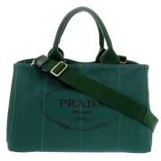 Pre-owned Canvas prada-bags Prada Vintage , Green , Dames