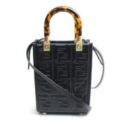 Pre-owned Leather fendi-bags Fendi Vintage , Black , Dames