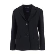 Elegante Undici Jacket in triacetaatstof Max Mara , Black , Dames