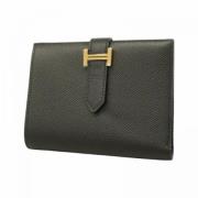 Pre-owned Leather wallets Hermès Vintage , Black , Dames