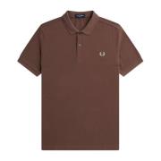 Klassieke Katoenen Poloshirt Fred Perry , Brown , Heren