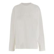 Katoenen Jersey Longsleeve T-shirt Jil Sander , White , Dames