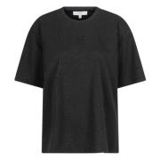 Lyric Tee Top in Donkergroen Dante 6 , Black , Dames