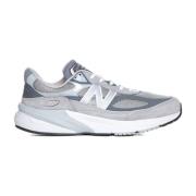 Grijze Suède Mesh Leren Sneakers New Balance , Gray , Heren