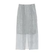 Grijze Bloemen Organza Pencil Rok Cecilie Bahnsen , Gray , Dames