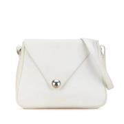 Pre-owned Leather crossbody-bags Hermès Vintage , White , Dames