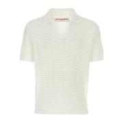 Wit Gehaakte Polo Shirt Orlebar Brown , White , Heren