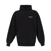 Cotton Logo Hoodie Balenciaga , Black , Heren