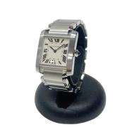 Pre-owned Fabric watches Cartier Vintage , Gray , Dames