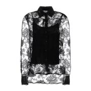 Kanten Blouse Ermanno Scervino , Black , Dames