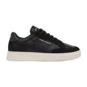 Zwarte leren Eclipse Sneakers Crime London , Black , Heren