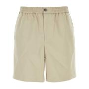 Grijze Katoenen Bermuda Shorts Ami Paris , Beige , Heren