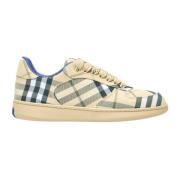 Check-Geweven Terras Sneakers Burberry , Beige , Dames