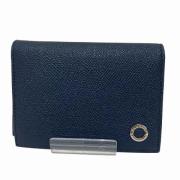 Pre-owned Leather wallets Bvlgari Vintage , Blue , Dames