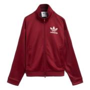 Burgundy Track Jacket met Side Print Adidas , Purple , Dames