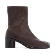 Kameel Leren Tabi Enkellaarzen Maison Margiela , Brown , Heren