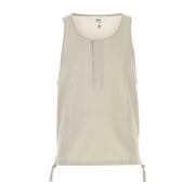 Katoenen Tanktop in Zand Ami Paris , Beige , Dames