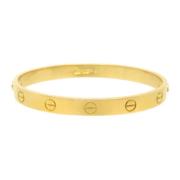 Pre-owned Metal bracelets Cartier Vintage , Yellow , Dames