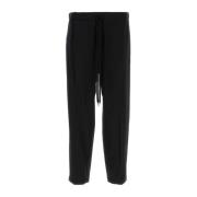 Stretch Zwarte Polyester Blend Broek MM6 Maison Margiela , Black , Her...