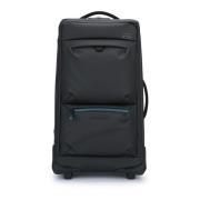 Gerecyclede stof 2-wiel trolleytas Piquadro , Black , Unisex