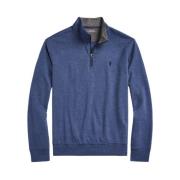 Blauw poloshirt met lange mouwen Polo Ralph Lauren , Blue , Heren