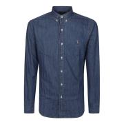 Twill Overhemd Polo Ralph Lauren , Blue , Heren