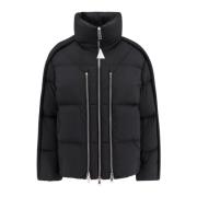 Stijlvolle Jas met Ritssluiting Moncler , Black , Dames