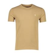 Bruin Slim Fit Katoenen T-shirt Polo Ralph Lauren , Brown , Heren