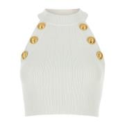 Stijlvolle Top voor Vrouwen Balmain , White , Dames