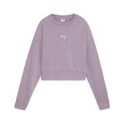 Relaxed Gewassen Sweatshirts Puma , Purple , Dames