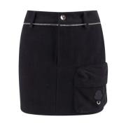 Katoenen rok met metalen detail Moncler , Black , Dames