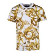 Katoenen T-shirt met Stijlvol Ontwerp Versace Jeans Couture , Multicol...