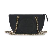 Zwarte Chain Crossbody Tas Tory Burch , Black , Dames