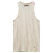 Geribbeld Zand Tank Top MOS Mosh , Beige , Dames