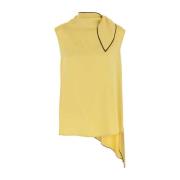 Satijnen Gele Top Stella McCartney , Yellow , Dames