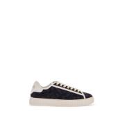 Barocco Jacquard Katoen Sneakers Versace , Black , Dames