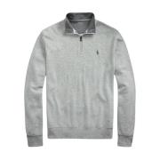 Grijze Luxe Jersey Quarter-Zip Pullover Polo Ralph Lauren , Gray , Her...