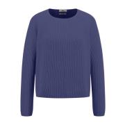 Katoenen O-Neck Trui Fynch-Hatton , Purple , Dames