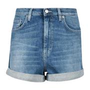 Katoen Elastaan Shorts Haikure , Blue , Dames