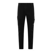 Zwarte Satijnen Cargo Broek C.p. Company , Black , Heren