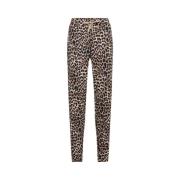 Dierenprint Trekkoord Broek Soyaconcept , Brown , Dames