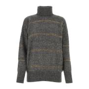 Stijlvolle Gebreide Trui Brunello Cucinelli , Gray , Dames