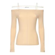 Witte T-shirts & Polos Aw24 Jacquemus , Beige , Dames