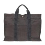 Pre-owned Canvas handbags Hermès Vintage , Gray , Dames