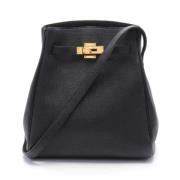 Pre-owned Leather shoulder-bags Hermès Vintage , Black , Dames