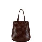 Pre-owned Leather shoulder-bags Bottega Veneta Vintage , Brown , Dames