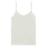 Witte Gebreide Tanktop met AC-logo Courrèges , White , Dames