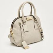 Pre-owned Leather handbags Burberry Vintage , Gray , Dames