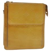 Pre-owned Leather pouches Louis Vuitton Vintage , Yellow , Dames