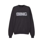 Vintage Zwart Miles Blur Sweatshirt Anine Bing , Black , Dames